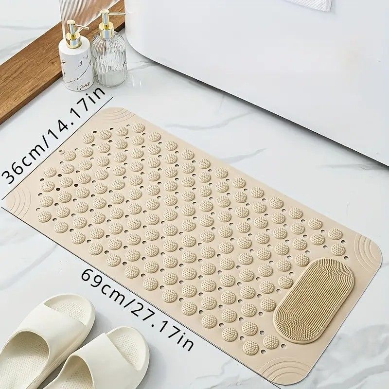 Anti-Slip Massage Shower Mat with Suction Cups Foot Spa Bathroom Mat（green) - Image 3