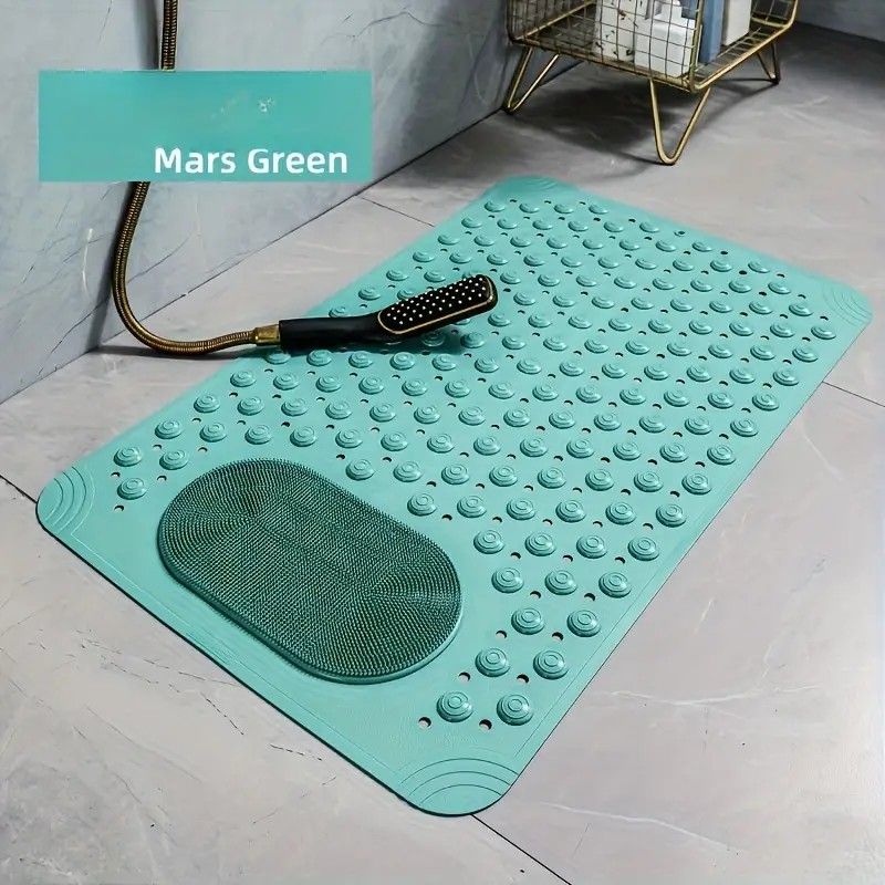 Anti-Slip Massage Shower Mat with Suction Cups Foot Spa Bathroom Mat(khaki) - Image 6