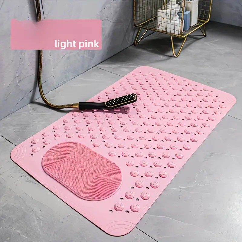 Anti-Slip Massage Shower Mat with Suction Cups Foot Spa Bathroom Mat(GREY) - Image 7