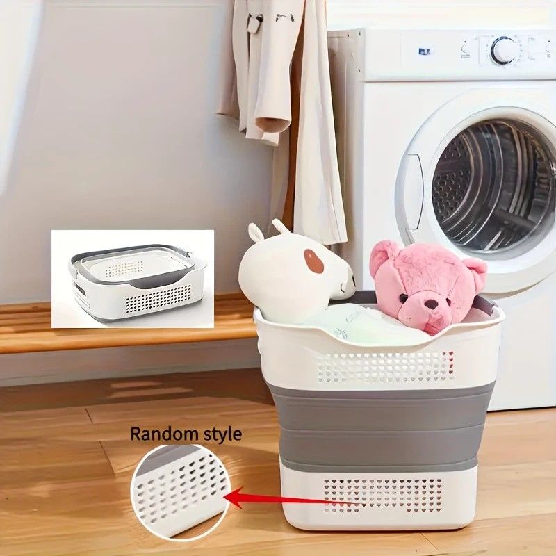 Multi-functional Folding Laundry Basket: Hassle-free Storage, One Basket for All Your Clothes Sorting。green - Image 7