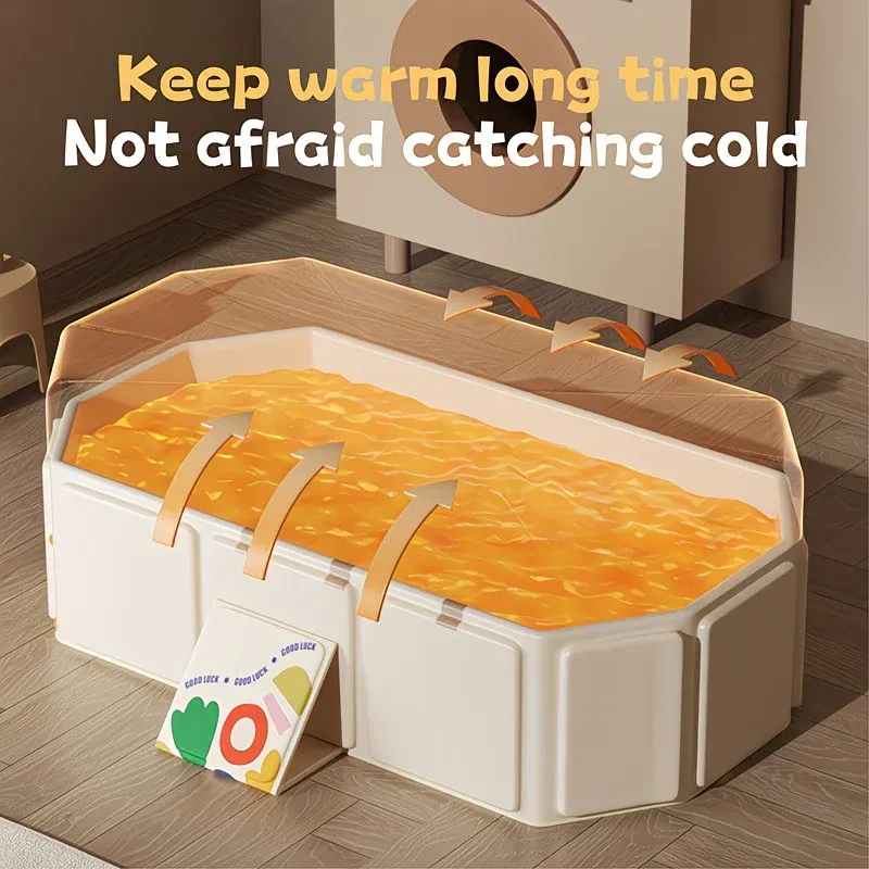 Foldable Bathtub: Instant Setup, Folds 10,000 Times, Four-Layer Insulation, One Tub for Bathing, Foot Soaking, Laundry, and Pet Washing./Yuxiangbai - Image 2