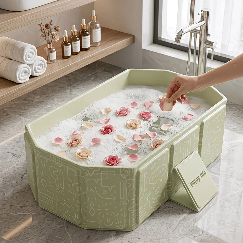 Foldable Bathtub: Instant Setup, Folds 10,000 Times, Four-Layer Insulation, One Tub for Bathing, Foot Soaking, Laundry, and Pet Washing./Yuxiangbai - Image 6