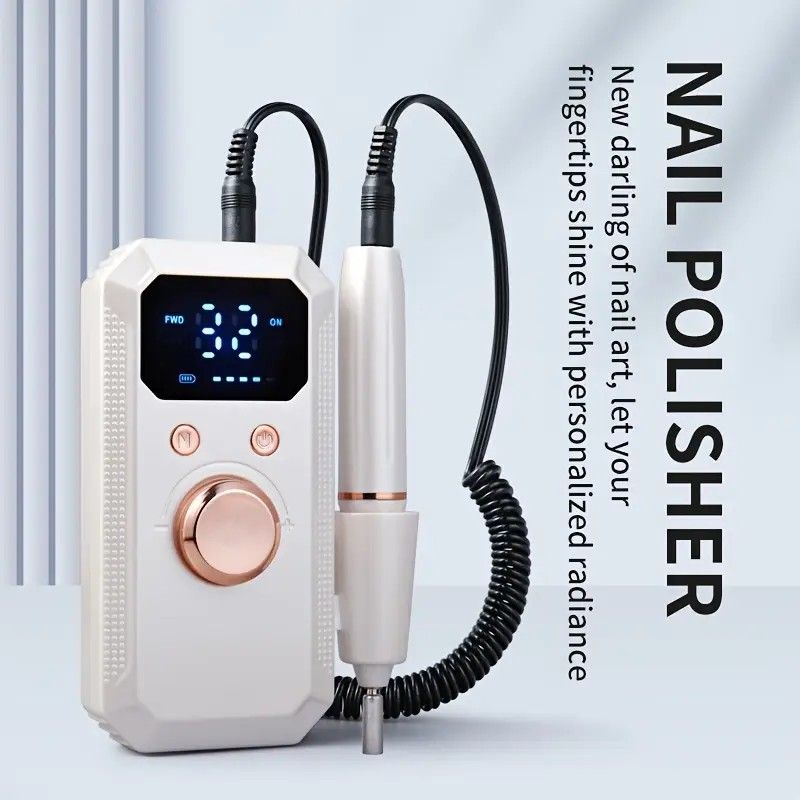 Professional Nail Drill: Quiet and Efficient, LED Digital Display, 31 Accessories for All-in-One Use, Easy for Beginners to Master。white - Image 8