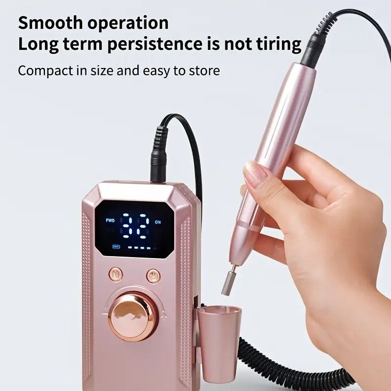 Professional Nail Drill: Quiet and Efficient, LED Digital Display, 31 Accessories for All-in-One Use, Easy for Beginners to Master.Dark grey - Image 2