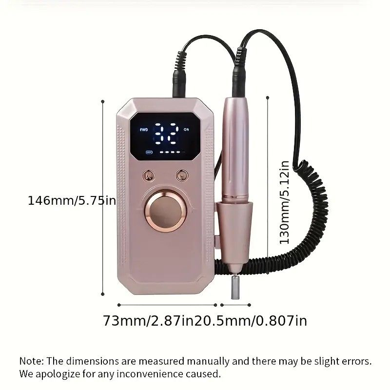 Professional Nail Drill: Quiet and Efficient, LED Digital Display, 31 Accessories for All-in-One Use, Easy for Beginners to Master.Dark grey - Image 6