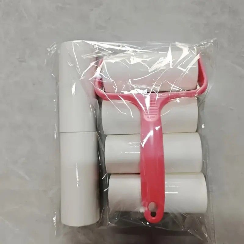1 Handle + 6 Refill Rolls Lint Roller! Home Clothing and Pet Hair Cleaning Roller, Tear-off Adhesive Sheets, Strong Stickiness Won't Damage Fabrics, Essential Home Cleaning Must-Have - Image 1