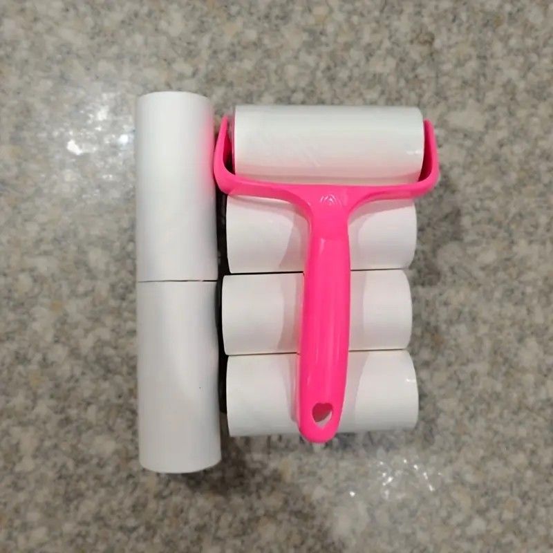 1 Handle + 6 Refill Rolls Lint Roller! Home Clothing and Pet Hair Cleaning Roller, Tear-off Adhesive Sheets, Strong Stickiness Won't Damage Fabrics, Essential Home Cleaning Must-Have - Image 6