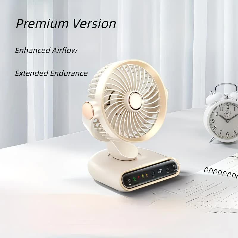 Cream rice，AI Smart Circulating Fan: 4 Modes + Silent Airflow, Your All-Scenario Cooling Companion - Image 1