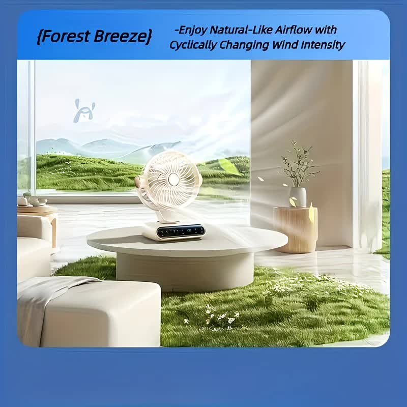 Cream rice，AI Smart Circulating Fan: 4 Modes + Silent Airflow, Your All-Scenario Cooling Companion - Image 5