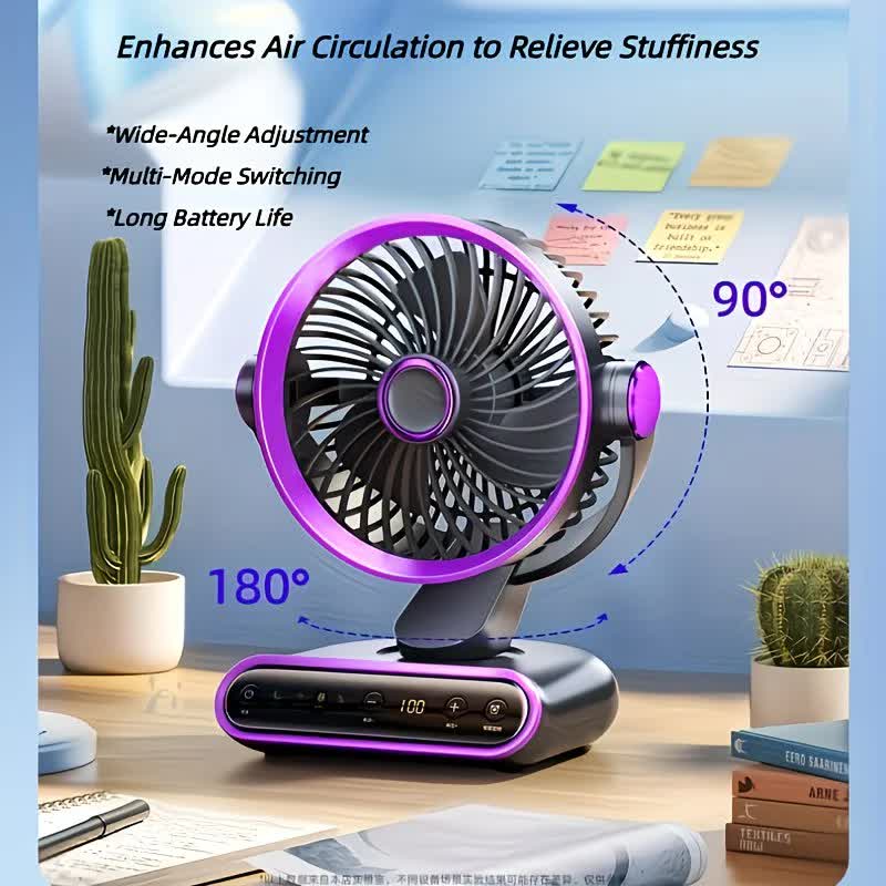 Cream rice，AI Smart Circulating Fan: 4 Modes + Silent Airflow, Your All-Scenario Cooling Companion - Image 7