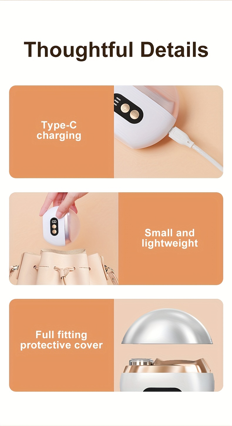 Smart Electric Nail Clipper 2-in-1 Polishing & Trimming Tool, USB rechargeable, with 500mAh lithium polymer battery, featuring anti-cut protection, grinding, and lighting functions. Ideal for nail care, filing, polishing, and shaping—white - Image 4