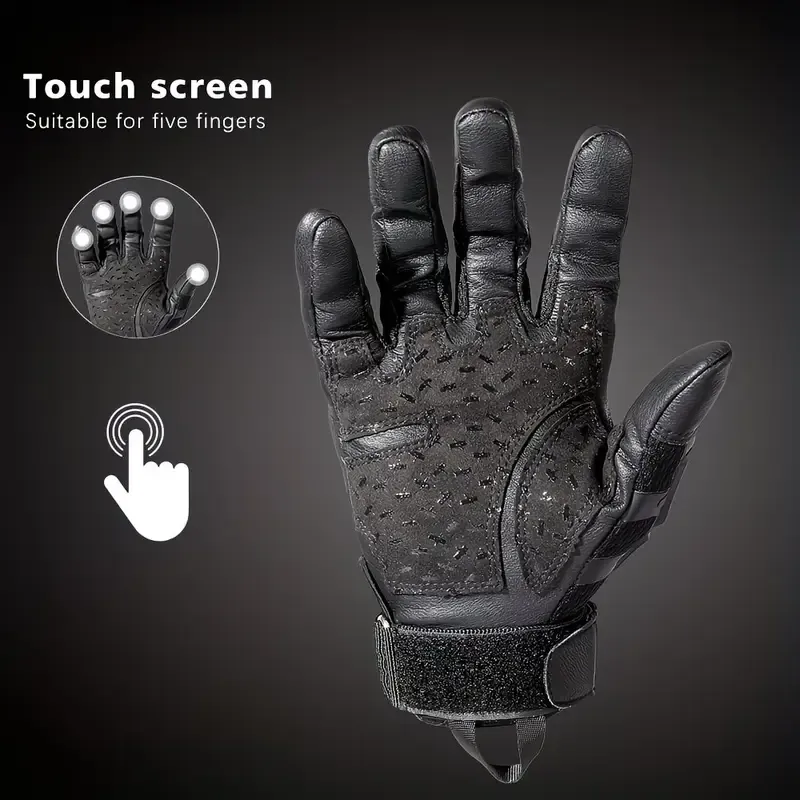 Full-Finger Multi-Functional Tactical Gloves, TPU Exoskeleton Impact Protection, Five-Finger Touchscreen Precision Control, Anti-Slip Wear-Resistant Palm, Essential for Outdoor Riding and Tactical Training./GREEN .L code - Image 3