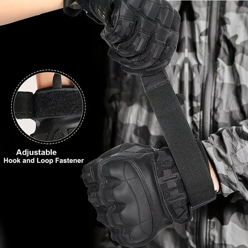 Full-Finger Multi-Functional Tactical Gloves, TPU Exoskeleton Impact Protection, Five-Finger Touchscreen Precision Control, Anti-Slip Wear-Resistant Palm, Essential for Outdoor Riding and Tactical Training./GREEN .L code - Image 6