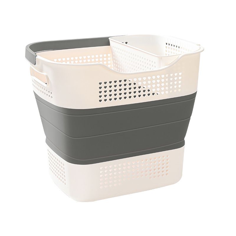 Multi-functional Folding Laundry Basket: Hassle-free Storage, One Basket for All Your Clothes Sorting.dull grey - Image 1