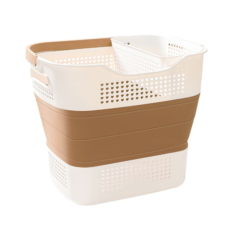 Multi-functional Folding Laundry Basket: Hassle-free Storage, One Basket for All Your Clothes Sorting.light brown - Image 1