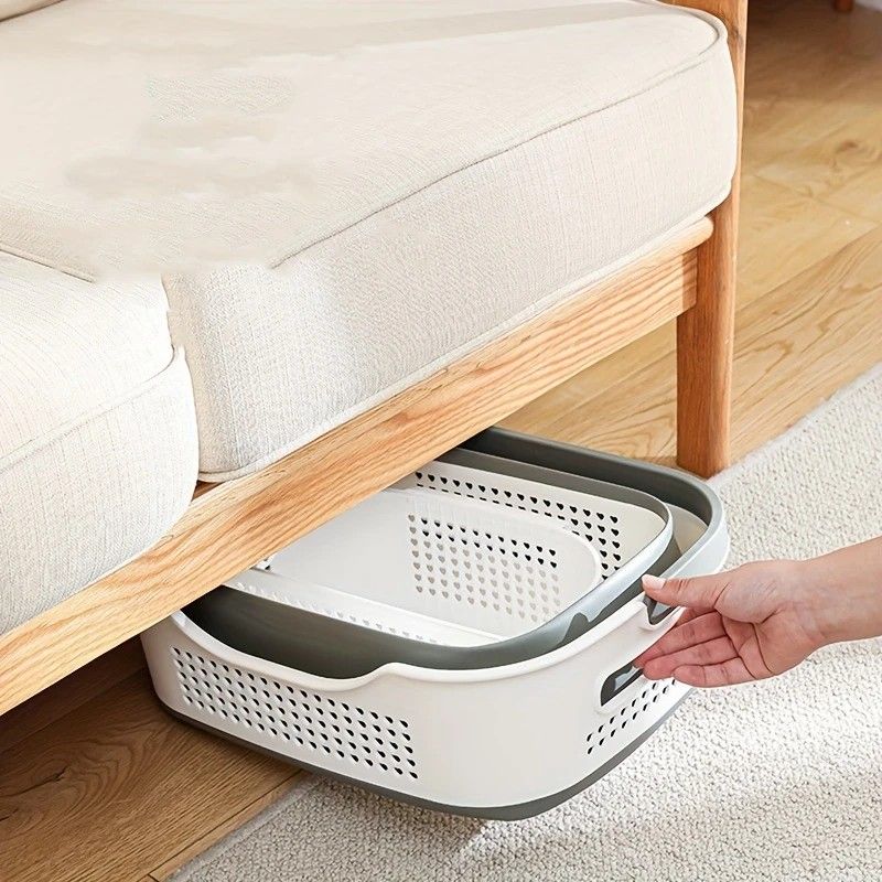 Multi-functional Folding Laundry Basket: Hassle-free Storage, One Basket for All Your Clothes Sorting.light brown - Image 6