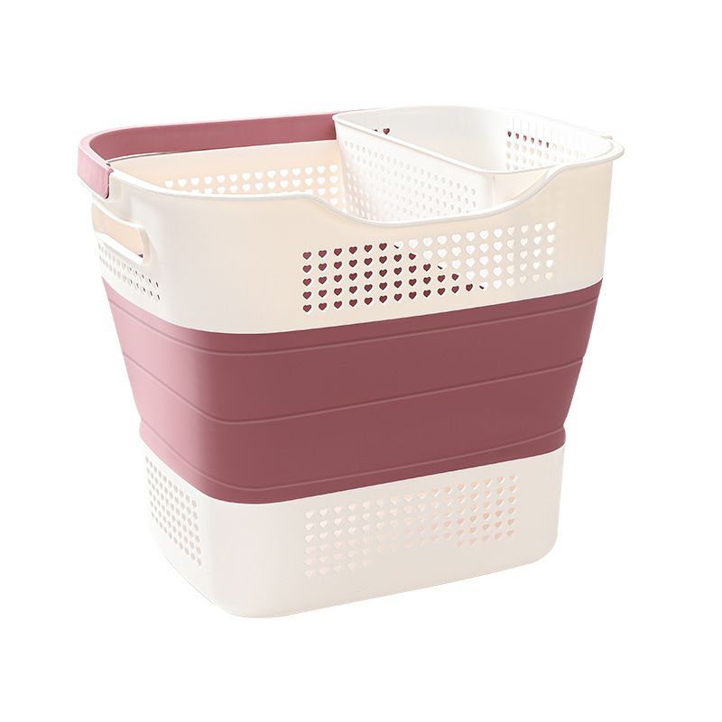 Multi-functional Folding Laundry Basket: Hassle-free Storage, One Basket for All Your Clothes Sorting.purplish red - Image 1