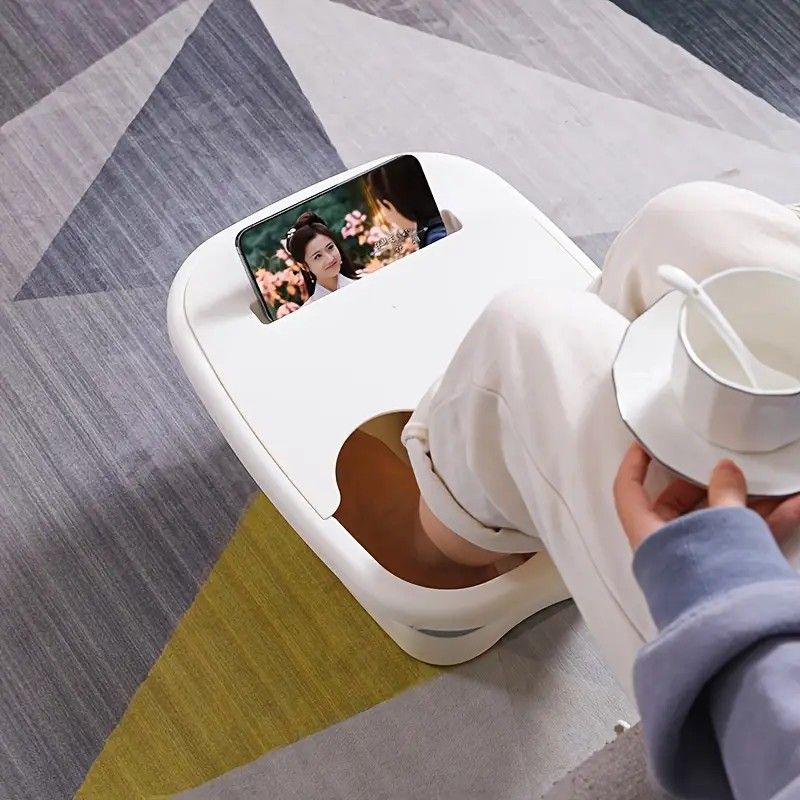 Foldable Foot Soak Tub: TPE Collapsible Deep Tub with Lid for Heat Retention, Foot Massage, Essential for Home Wellness and Relaxation.GREEN - Image 5