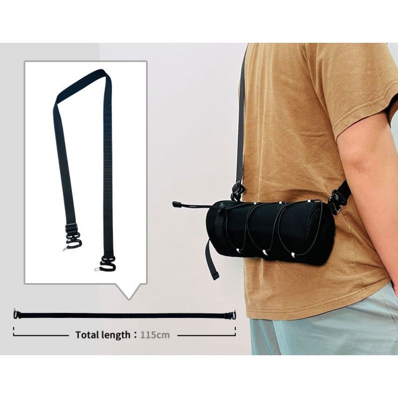 Cycling top tube bag, 2.4L large capacity holds all your small essentials, six reflective strips keep you safe during night rides, detachable for use as a crossbody bag, one bag for multiple uses./Scarlet camouflage - Image 5