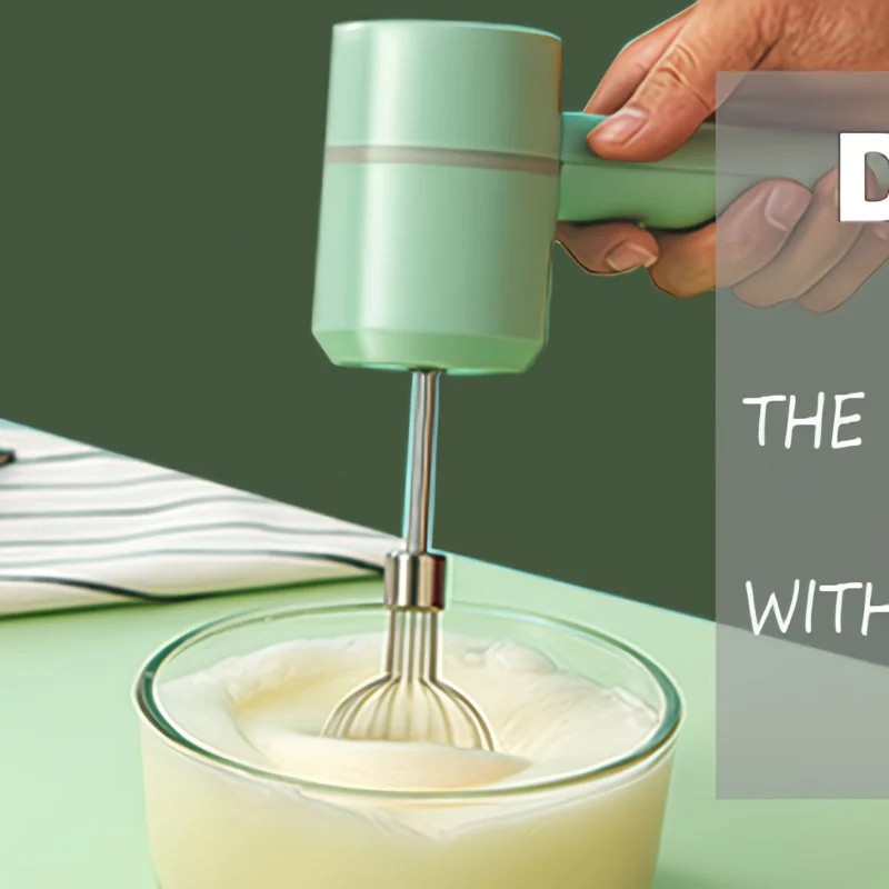 Pink  Wireless charging handheld mixer, 30W with three-speed settings. Dual whisk heads designed for whipping eggs, cream, and batter. Suitable for both kitchen and outdoor use, also an ideal gift. - Image 2