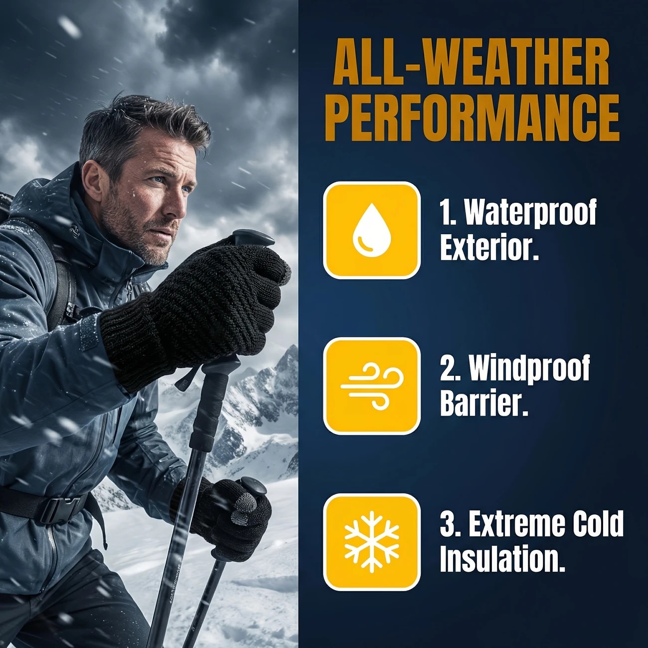 Unisex Winter Gloves - Thermal, Thickened, Waterproof, Windproof, Touchscreen Compatible - Image 7