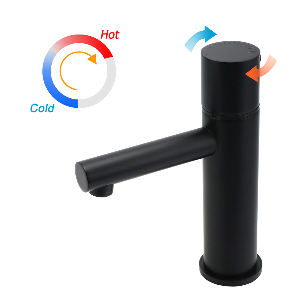 WELS 6L/min Black Standard Basin Mixer Vanity Sink Faucet Bubble Tap Laundry Set - Image 2