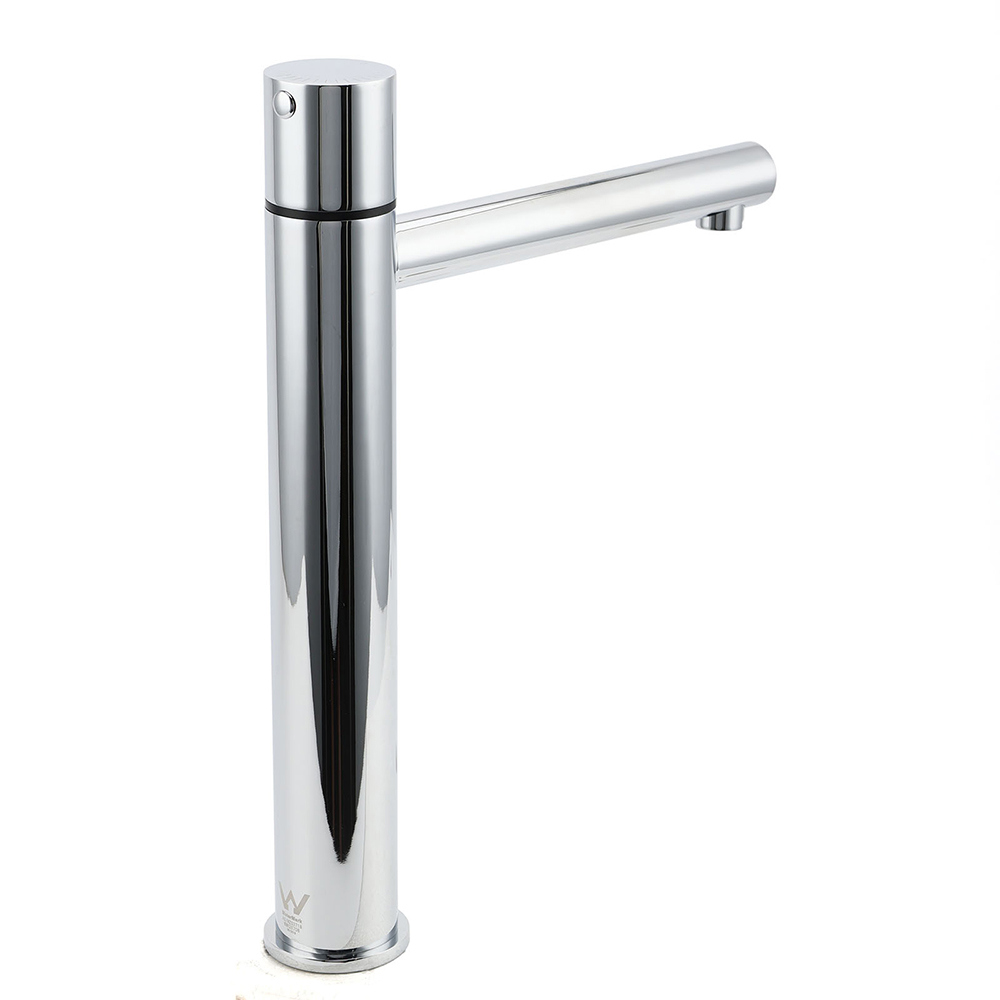 WELS 6L/min Tall Basin Mixer Vanity Sink Bubble Faucet Tap Laundry Chrome Round - Image 3