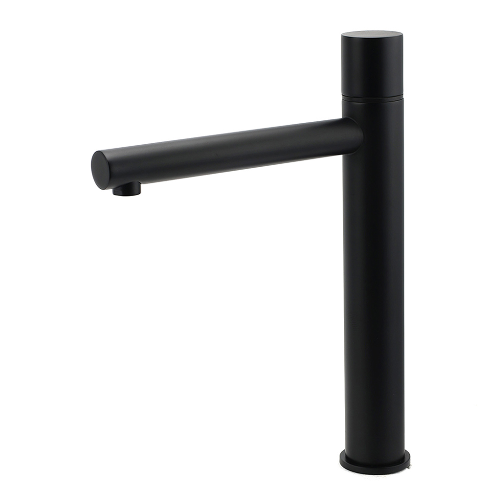 WELS Black 30cm Tall Basin Mixer Vanity Sink Faucet Bubble Tap Laundry 180º Turn - Image 1