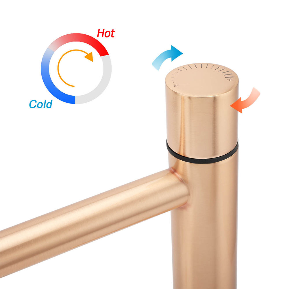 WELS 6L/min Rose Gold Bathroom Basin Mixer Vanity Sink Bubble Faucet Tap Laundry - Image 2