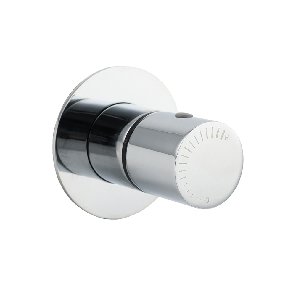 Chrome Bath Control Shower Mixer Brass Round Wall Mounted Hot Cold Water Valve - Image 1