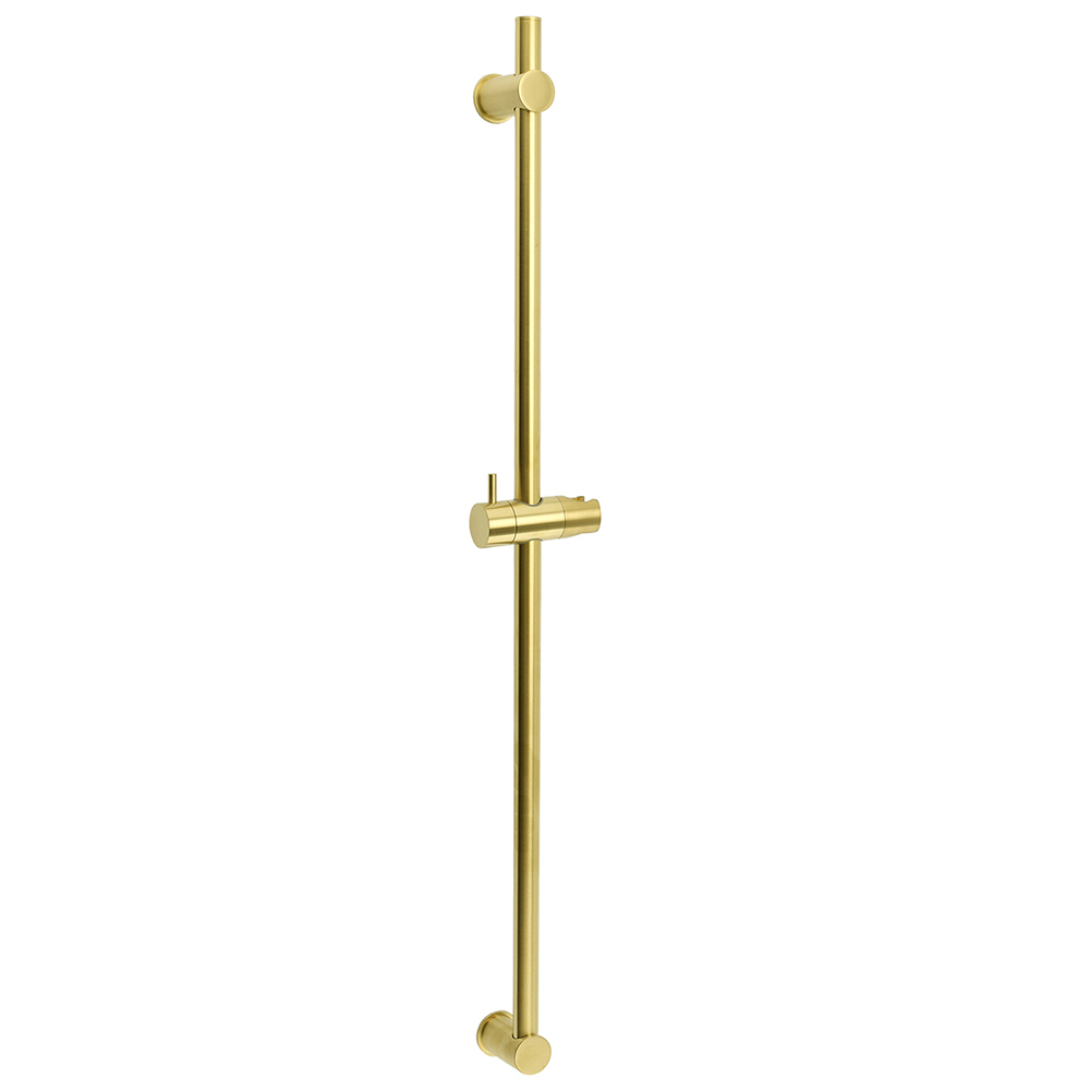 Brushed Gold Brass 850mm Long Sliding Rail Bar Swivel Handheld Shower Holder Kit - Image 1