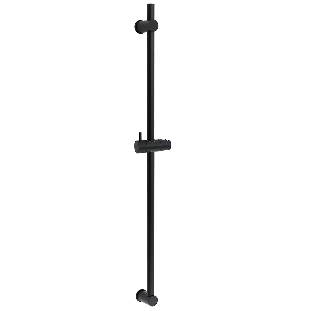 Matt Black Solid Brass 850mm Long Sliding Rail Bar Swivel Handheld Shower Holder - Image 1