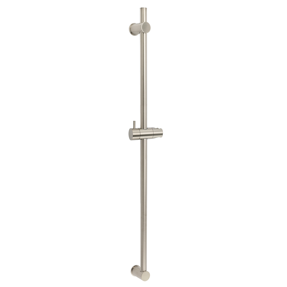 Solid Brass Brushed Nickel Long Sliding Rail Bar Swivel Handheld Shower Holder - Image 1