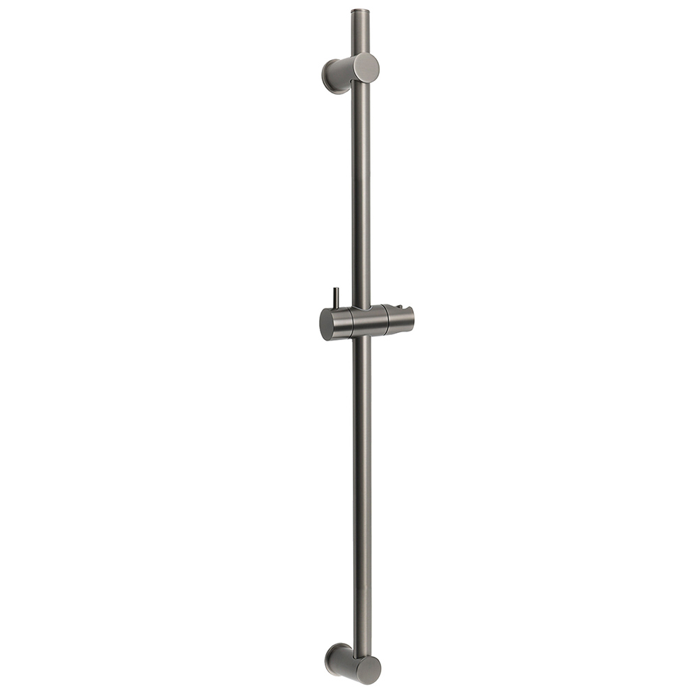 Gun Metal Grey Brass 850mm Long Sliding Rail Bar Swivel Handheld Shower Holder Bracket - Image 1