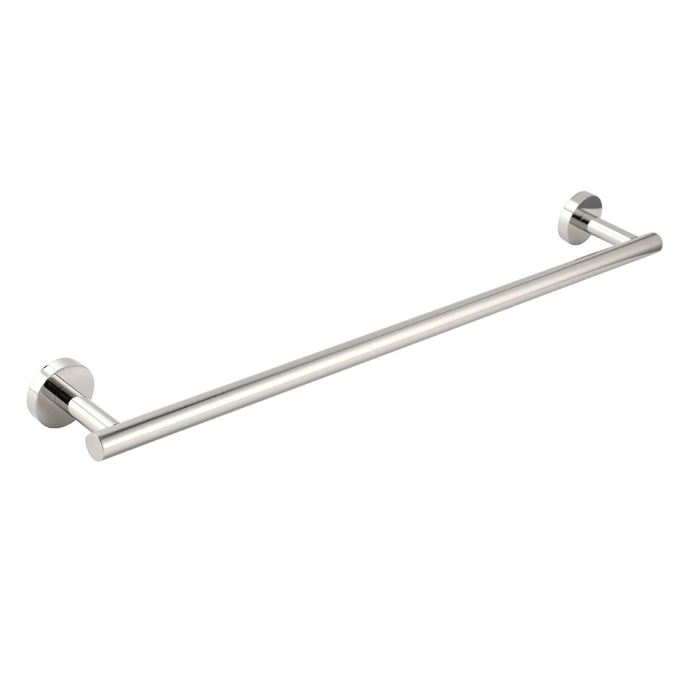 Polished Chrome 600mm Single Towel Rack Rail Holder Stainless Steel Hanger Bar - Image 1