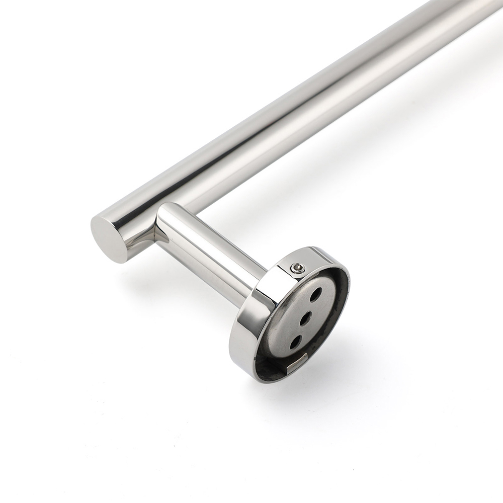 Polished Chrome 600mm Single Towel Rack Rail Holder Stainless Steel Hanger Bar - Image 4