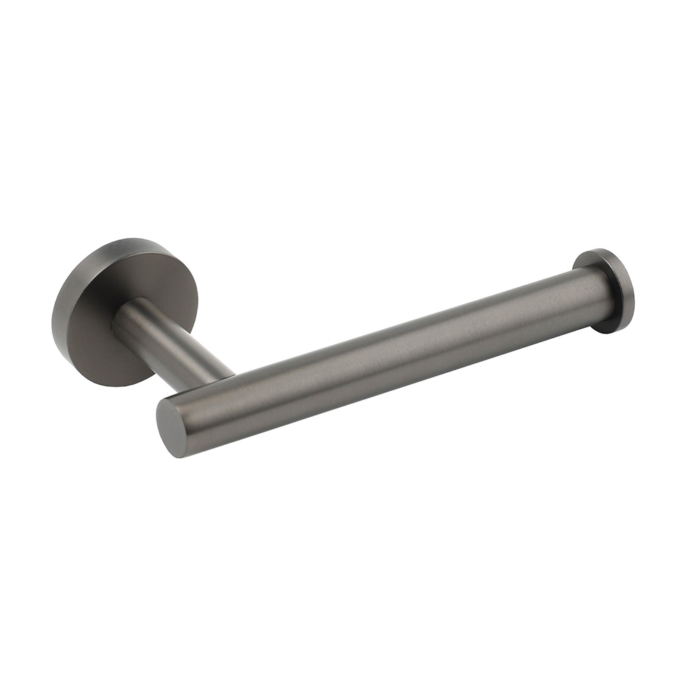 Gun Metal Round 304 Stainless Steel Toilet Paper Roll Tissue Holder Wall Mounted - Image 1