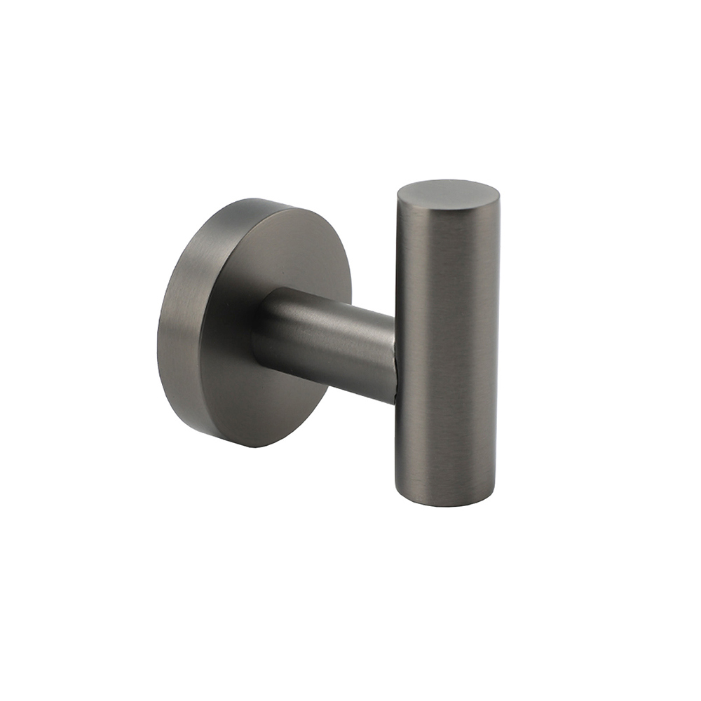 Gun Metal Tidy Robe Hook Hanger Organizer Bathroom Stainless Steel Wall Mounted - Image 1