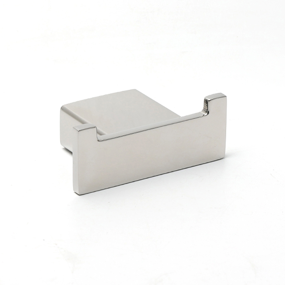 Chrome Square Robe Hook Clothes Towel Holder Bathroom Wall Mounted Hanger Kit - Image 1