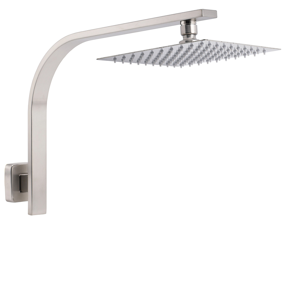 Brushed Nickel Silver Square 8