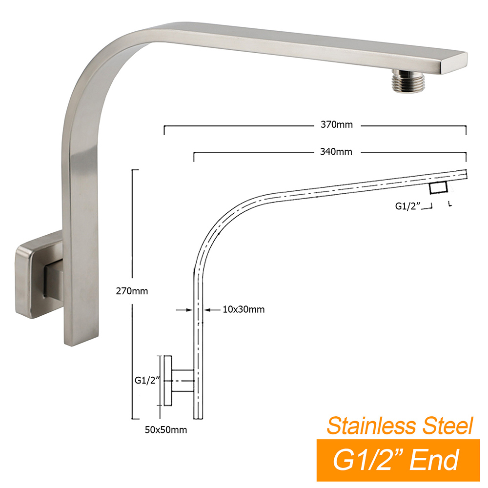 Brushed Nickel Silver Square 8