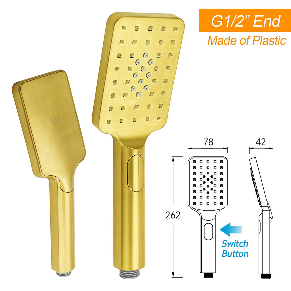 WELS Brushed Gold Twin Shower 8