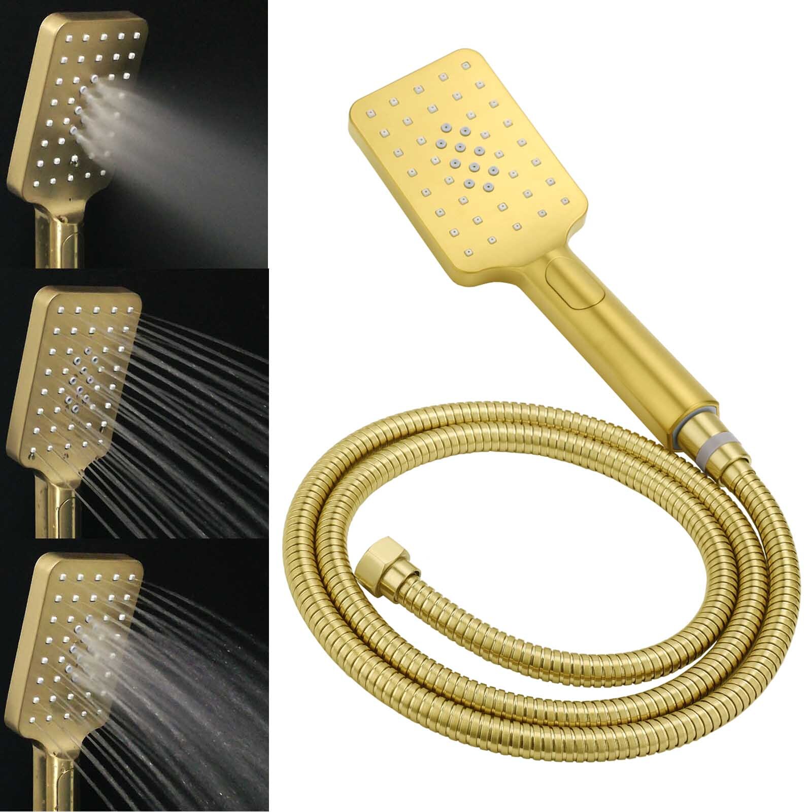 WELS Brushed Gold Twin Shower 8