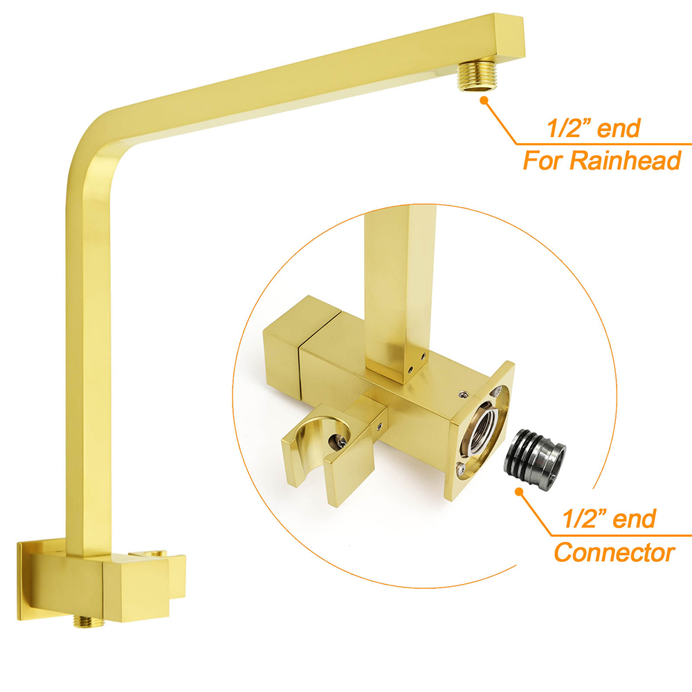 Brushed Gold Twin Shower 10