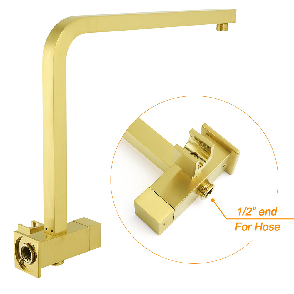 Brushed Gold Twin Shower 10