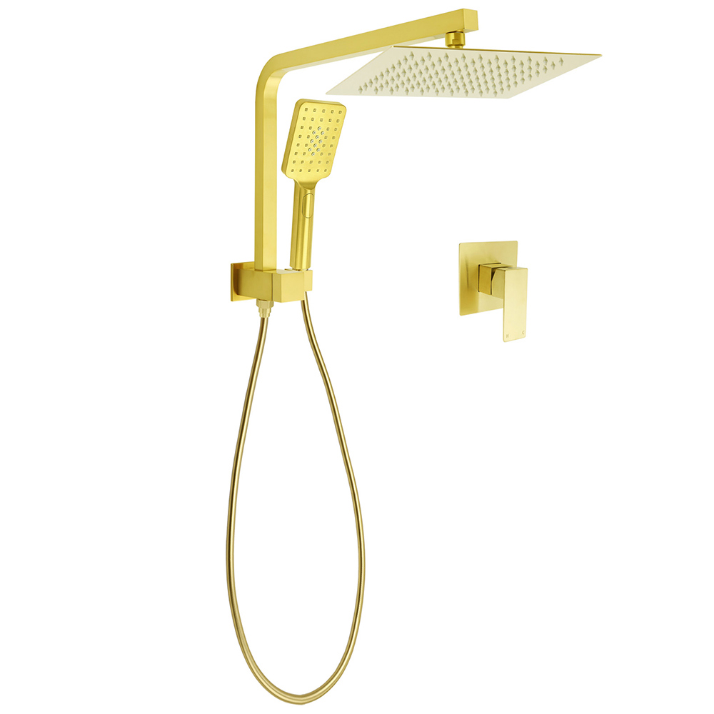 Brushed Gold Twin Shower 10