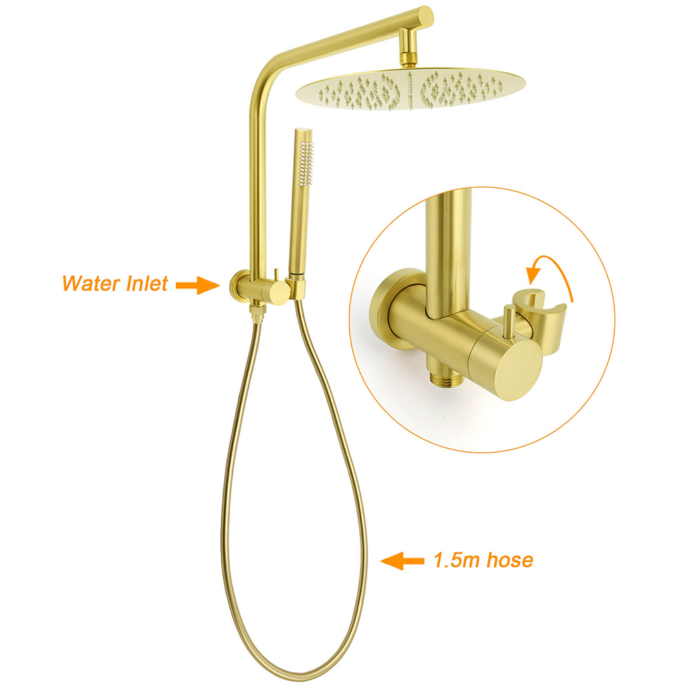 Brushed Gold Round Large 12