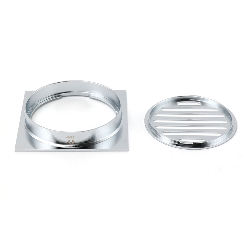 Chrome Stainless Steel 110mm Small Square Shower Grate Floor Drain 95mm Outlet - Image 4