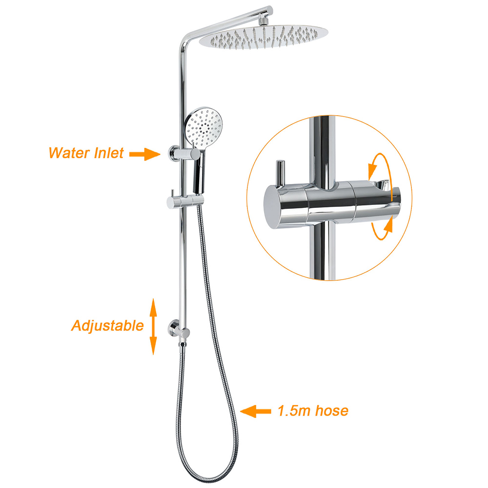 WELS Twin Shower Set Large Round 12