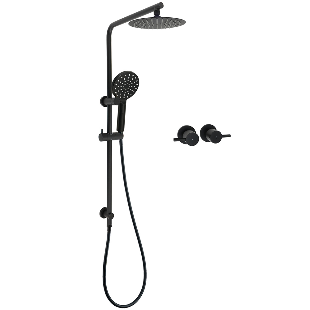 WELS Matt Black Round 2in1 8